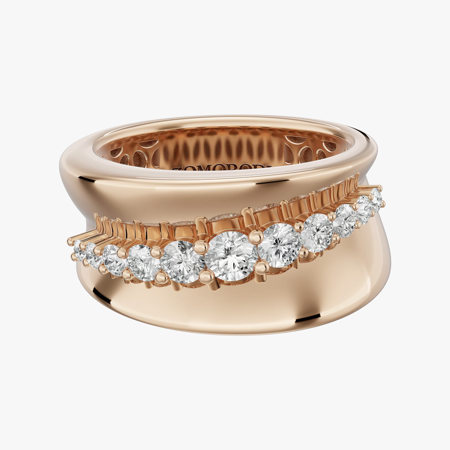 Conic Rose Gold Diamond Ring
